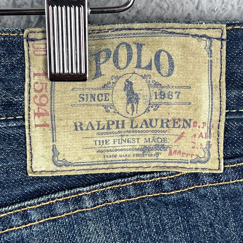 Polo Ralph Lauren 867 Classic Fit Dark Wash Denim Jeans Mens 36x30 (meas. 38x31) - Picture 7 of 15